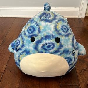 Squishmellow - 18” - Shark - Geen & Blue - Tie-Dye